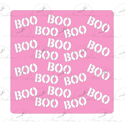 Stencil Patrón Boo