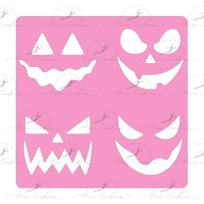 Stencil Halloween Caras #2