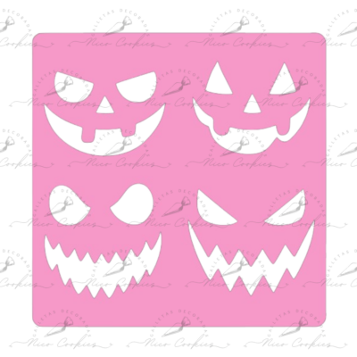 Stencil Halloween Caras #4